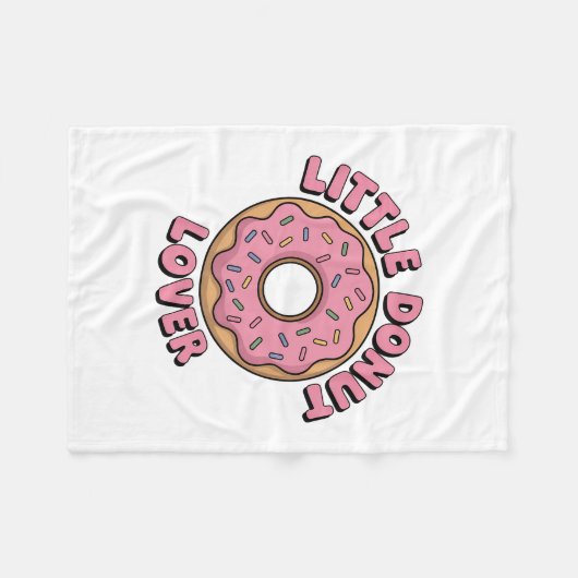 Little Donut Lover | Kinder Fleecedecke (Vorderseite (Horizontal))
