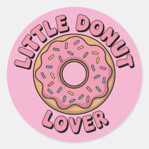 Little Donut Lover   Kinder Runder Aufkleber
