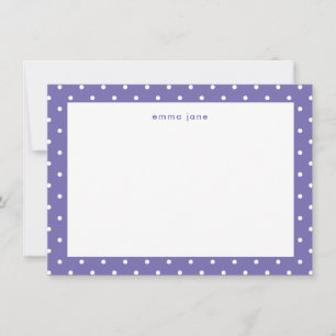 Little Dots Periwinkle Blue Personalisiert Mitteilungskarte