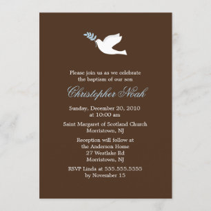 Little Dove Boy Christening and Taufe Einladung