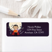 Little Dracula Halloween-Party Address Labels (Insitu)