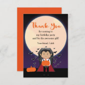 Little Dracula Vampire Halloween Danke-Karte Dankeskarte (Vorne/Hinten)