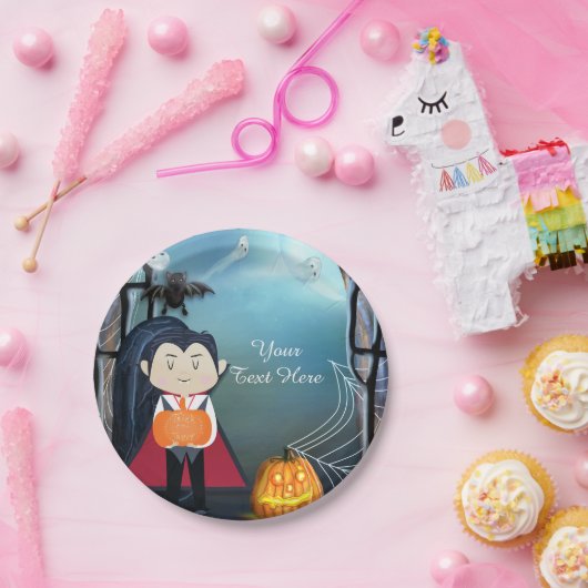 Little Dracula Vampire Halloween Party Pappteller (Party)