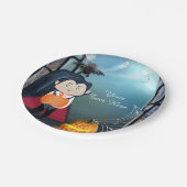 Little Dracula Vampire Halloween Party Pappteller (Schrägansicht)