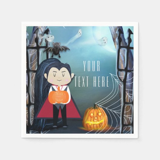 Little Dracula Vampire Halloween Party Serviette (Vorderseite)