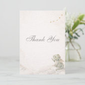 Little Dragon Almost Here Baby Shower Dankeskarte (Stehend Vorderseite)