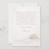 Little Dragon Almost Here Baby Shower Dankeskarte (Rückseite)