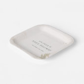 Little Dragon Almost Here Baby Shower Party Pappteller (Gewinkelt)