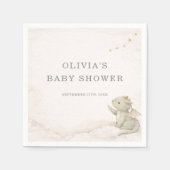 Little Dragon Almost Here Baby Shower Party Serviette (Vorderseite)