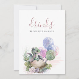 Little Dragon Baby Duwer Drinks signieren Einladung