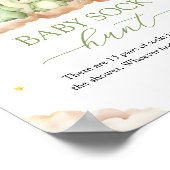 Little Dragon Baby Shower Baby Sock Hunt Sign Poster (Ecke)