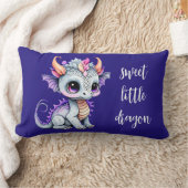 Little Dragon Geburtsstat lila grüne Wasserfarbe Lendenkissen (Decke)