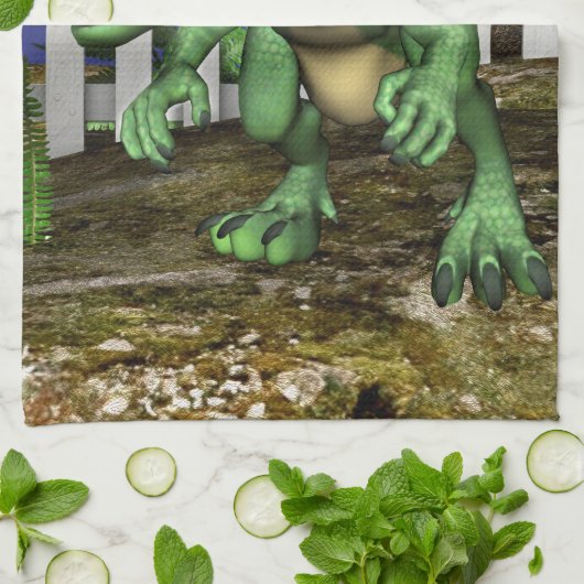 Little Dragon Geschirrtuch (Gefaltet)