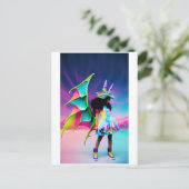 Little Dragon Girl Postkarte (Stehend Vorderseite)