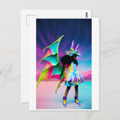Little Dragon Girl Postkarte (Vorne/Hinten)
