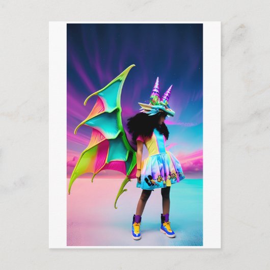 Little Dragon Girl Postkarte (Vorderseite)