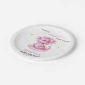 Little Dragon ist auf dem Weg Baby Dusche Pappteller (Schrägansicht)