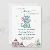 Little Dragon ist dabei, Babydusche zu schlüpfen Einladung (Vorderseite)