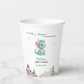 Little Dragon ist dabei, Babydusche zu schlüpfen Pappbecher (Vorderseite)