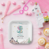 Little Dragon ist dabei, Babydusche zu schlüpfen Pappteller (Party)