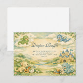 Little Dragon Storybook Diapper Raffle Begleitkarte (Vorne/Hinten)