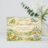 Little Dragon Storybook Diapper Raffle Begleitkarte (Stehend Vorderseite)