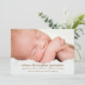 Little Dream Two Foto Moderne Geburtsankündigung Ankündigung (Stehend Vorderseite)