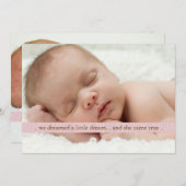 Little Dream Two Foto Moderne Geburtsankündigung Ankündigung (Vorne/Hinten)