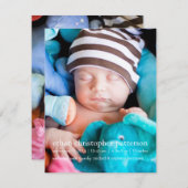 Little Dream Two Foto Moderne Geburtsankündigung Ankündigung (Vorne/Hinten)