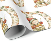 Little Drummer Boy Letter D Christmas Geschenkpapier (Rolleneckpunkt)