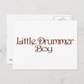 Little Drummer Boy Postkarte (Vorne/Hinten)