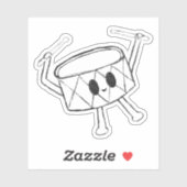 Little Drummer Boy Sketch Aufkleber (Blatt)