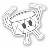 Little Drummer Boy Sketch Aufkleber (Vorderseite)