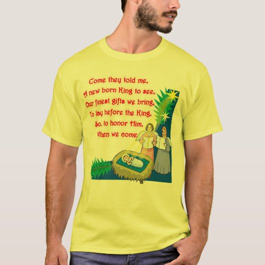 Little Drummer Boy Texte auf T Shirts und Geschenk (Vorderseite)