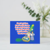 Little Drummer Boy Texte auf T Shirts und Geschenk Postkarte (Stehend Vorderseite)