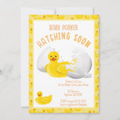 Little Duck Hatching Soon Baby Shower Invitation Einladung (Vorderseite)