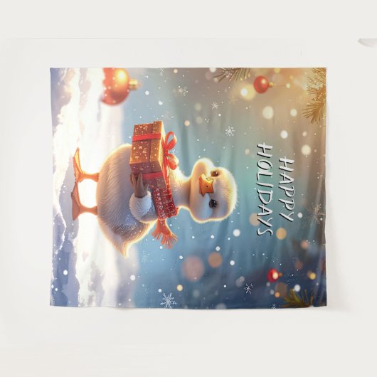 Little Duck Holiday Backdrop Wandteppich (Vorderseite (Horizontal))