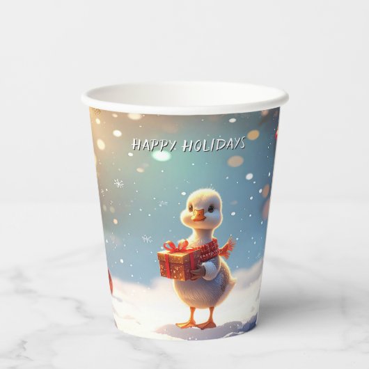 Little Duck Holiday Paper Cups Pappbecher (Rückseite)