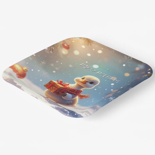 Little Duck Holiday Paper Plate Pappteller (Gewinkelt)