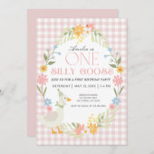 Little Duck Thema Erster Geburtstag Einladung (Vorne/Hinten)