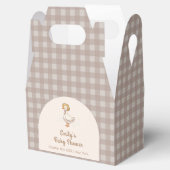 Little Duckling Farmhouse Gingham Baby Shower Geschenkschachtel (Geöffnet)