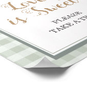 Little Duckling Gingham Baby Shower Liebe ist Swee Poster (Ecke)