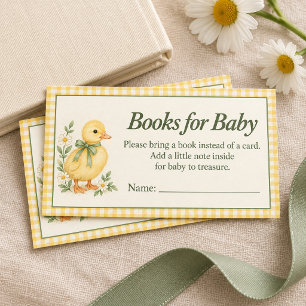 Little Duckling Gingham Bücher für Baby-Einlegekar Begleitkarte