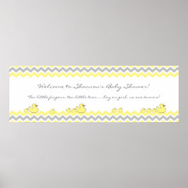 Little Ducks Baby Shower Banner Begrüßungszeichen Poster