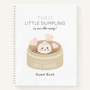Little Dumpling Baby Shower Gästebuch Notizblock