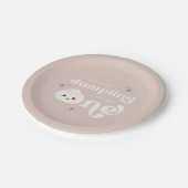 Little Dumpling Bao Dim Sum Erster Geburtstag Pappteller (Schrägansicht)