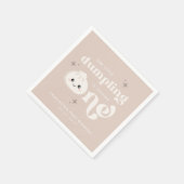 Little Dumpling Bao Dim Sum Erster Geburtstag Serviette (Ecke)