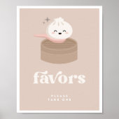 Little Dumpling Bao Dim Sum Favors Zeichen Poster (Vorne)