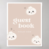 Little Dumpling Bao Dim Sum Guest Book Sign Poster (Vorne)