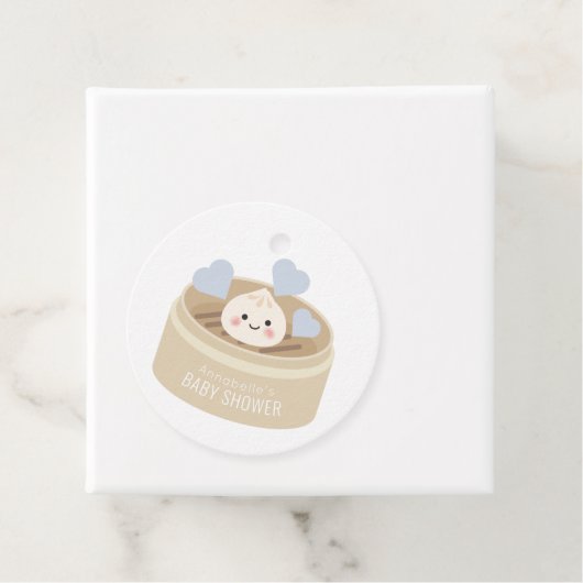 Little Dumpling Blue Baby Dusche Danke Geschenkanhänger (Beispiel)